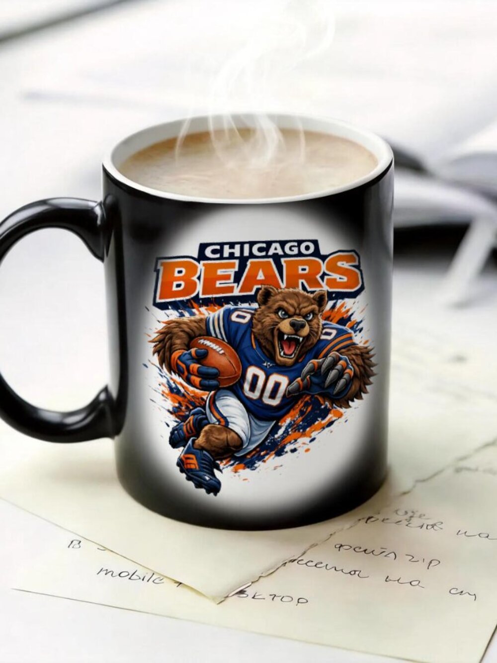 Chicago Bears Matte Heat Reactive Mug NFL Football Fan Cup 11oz